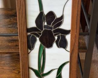 MPS034- Beautiful Framed Stain Glass Panel