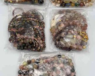 MPS116-5 Matching Sets Of Beaded Necklaces And Earrings 