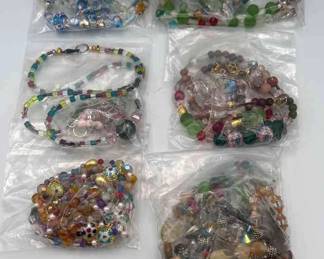 MPS119-6 Sets Of Beaded Sets Of Necklaces And Earrings 