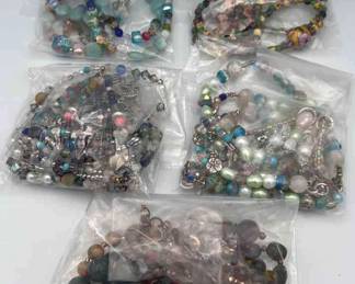 MPS121-5ea Fine Sets Of Beaded Necklace And Earrings 