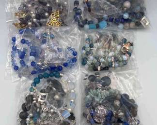 MPS129-6 Matching Sets Of Beaded Necklaces And Earrings 