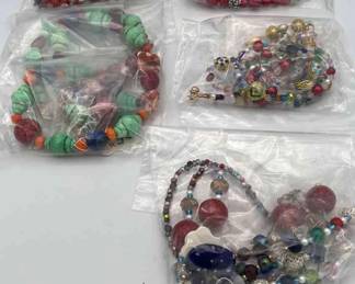 MPS140-5 Sets Of Gorgeous Beaded Necklaces And Earrings 