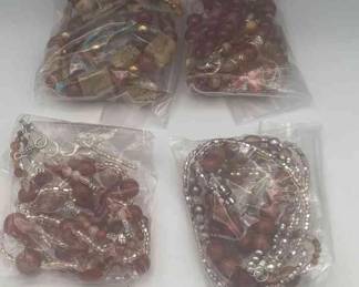 MPS144-4ea Spectacular Beaded Necklaces And Earrings 