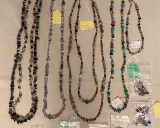 MPS212 Five Handcrafted Necklaces & Six Pairs Of Earrings New