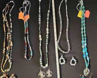 MPS407 - Five Handcrafted Necklaces & Four Pairs Of Earrings New
