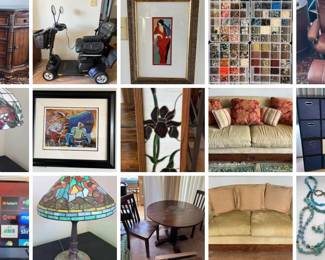 MARCO POLO ESTATE SALE CTBids Online Auction • Bidding Ends 09/26/23 • Pickup 09/28/23
Awesome estate auction featuring gorgeous hand-crafted jewelry and jewelry-making supplies, high-end furniture and exquisite artwork, household goods, electronics, kitchenware, Tiffany-style lamps and much, much more! What will you find?