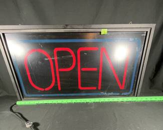 lighted open sign