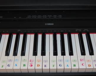 Yamaha keyboard with sbench, music books, stand and more.