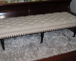 Deep tufted bed bench.