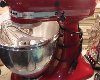 Like new KitchenAid Artisan mixer with attachments.