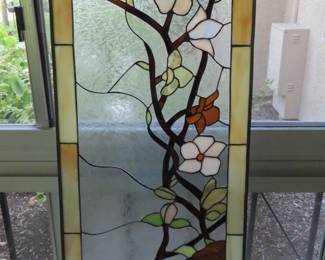 Stained glass panel.