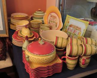 Large set of Pistoulet dinnerware, Paltzgraff.