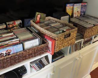 Hundreds of Cds all genres and DVDs.
