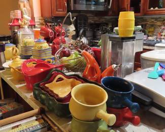 Colorful Rachel Rae ovenware.