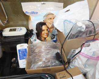 ResMed supplies. Tubing, masks, padding.