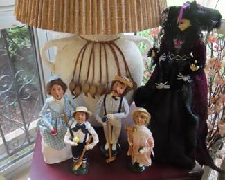 Byers carollers and Halloween witch.