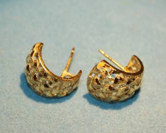 14K Half Hoop Earrings $150