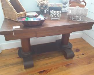 Antique oak empire desk/table 