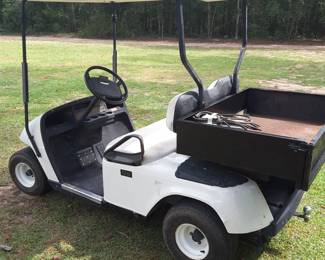 36 volt electric EZGO golf cart, charger included.