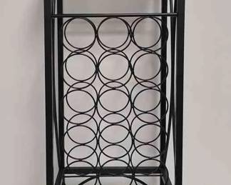 Black Metal Wine Rack