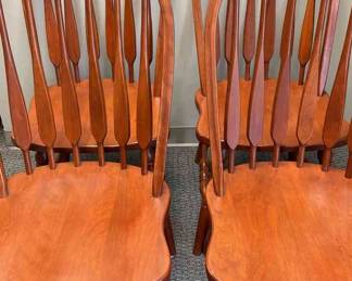 Four Dining Room Chairs Of Solid Wood 40H X 18.5L X 17.5W