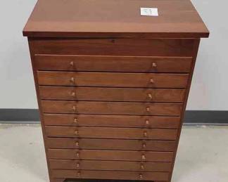 Jewelry Armoire W Ten Drawers Top is Loose