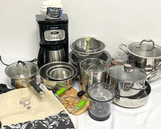Kitchen Supplies Pots, Pans, Coffee Maker,  More