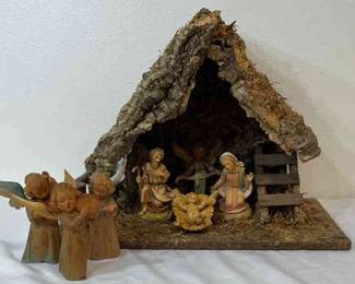 Nativity Scene Made In Italy With An Attached Music Box Of Silent Night