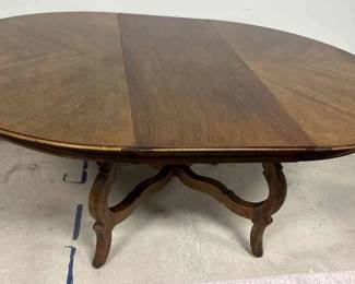 Solid Walnut Wood Kitchen Table With Leaf