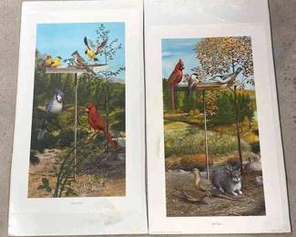 Summer Feeder And Fall Feeder Prints Signed And Numbered 