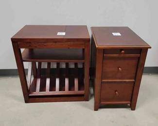 Two Wood End Tables