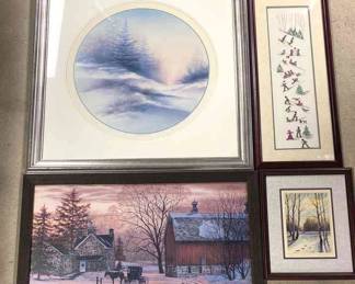 Winter Themed Framed Art