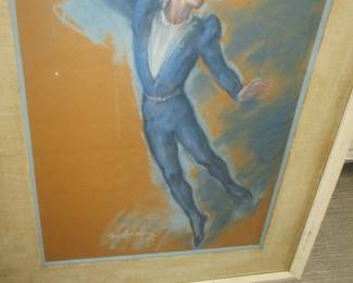 New Orleans(?) African-American crayon dancer, signed