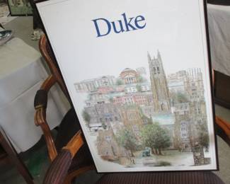 Anyone go to Duke? Nice poster showing the campus in Durham