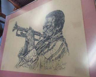Miles Davis print by New Orleans artist Kenneth Burck