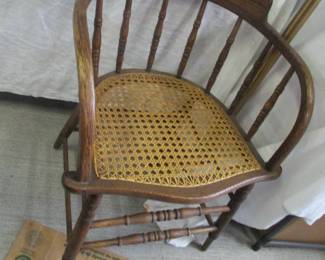 American late 19th century windsor with cane seat