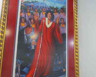 James Michalopoulos artist proof (edition of 100) signed by the artist. Mahalia Jackson