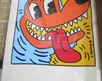 Keith Haring original mixed media. Note the estate signature on verso. Thare are THREE   estate stamps on verso. 