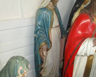 Lifesife chalk group, 19th century, from the Historic inner city New Orleans African American church