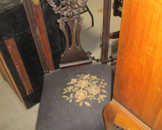 Tall back Chippendale style 19th century chair