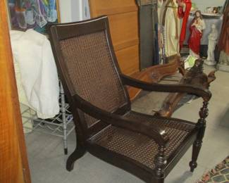 Anglo-Indian style planters' chair-- reproduction
