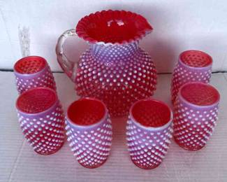 Hobnail glassware