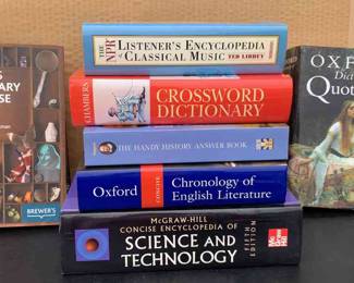 Crossword dictionary * Oxford Quotations * Chronology of English Literature * Dictionary of Phrase & Fable