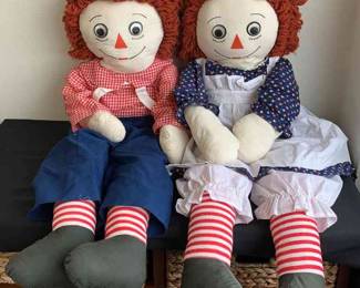 Large Vintage Raggedy Ann & Andy