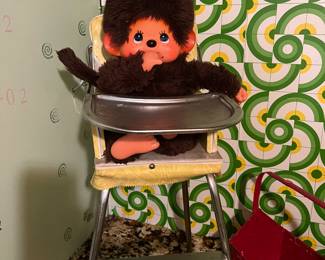 Monchichi Doll 1974~$25.00
Vintage High Chair~ $10.00