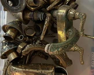 Collection of brass faucet fixtures