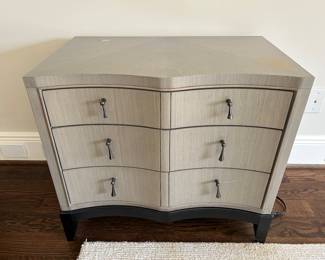 Pair of nightstands with electrical outlets