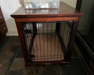 End table dog crate