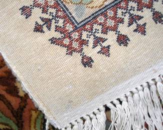 Reverse of Hand woven oriental rug 14 x 10 