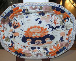 Rare Masons England 1825 ish Large Meat Platter